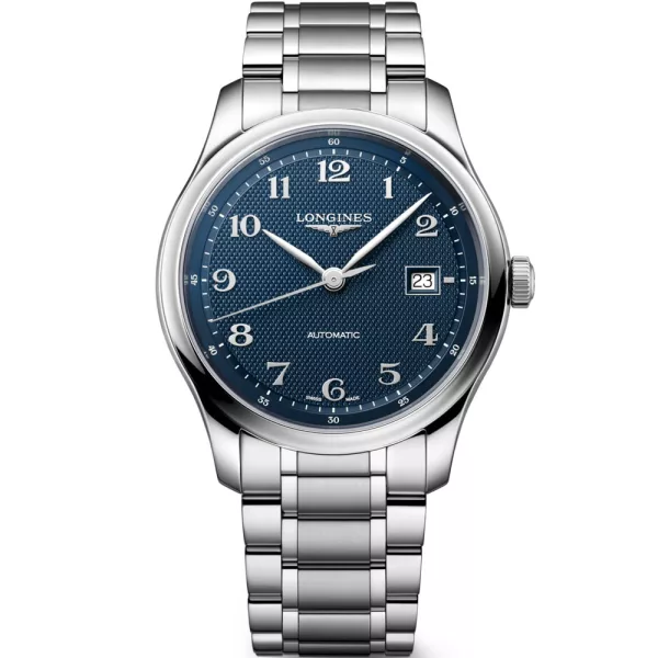 Longines Master Collection men's watch L2.950.4.93.6, blue dial, silver stainless steel strap