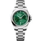 Longines Conquest women's watch L3.350.4.09.6, green dial, silver stainless steel strap
