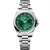 Longines Conquest women's watch L3.350.4.09.6, green dial, silver stainless steel strap