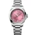 Longines Conquest women's watch L3.430.4.99.6, pink dial, silver stainless steel strap