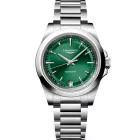 Longines Conquest women's watch L3.460.4.09.6, green dial, silver stainless steel strap