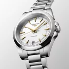 Longines Conquest women's watch L3.460.4.12.6, white dial, silver stainless steel strap
