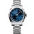 Longines Conquest men's watch L3.720.4.92.6, blue dial, silver stainless steel strap