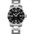 Longines HydroConquest men's watch L3.742.4.56.6, black dial, silver stainless steel strap