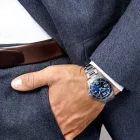 Longines HydroConquest men's watch L3.742.4.96.6, blue dial, silver stainless steel strap