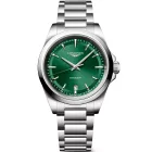 Longines Conquest men's watch L3.750.4.09.6, green dial, silver stainless steel strap