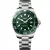 Longines HydroConquest men's watch L3.769.4.06.6, green dial, silver stainless steel strap