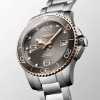 Longines HydroConquest men's watch L3.780.3.78.6, gray dial, silver stainless steel strap