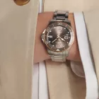Longines HydroConquest men's watch L3.780.3.78.6, gray dial, silver stainless steel strap