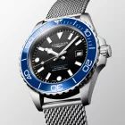 Longines HydroConquest men's watch L3.788.4.90.6, black dial, silver stainless steel strap