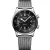 Longines Legend Diver 59 men's watch set L3.795.4.59.9, black dial, silver stainless steel strap