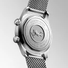 Longines Legend Diver 59 men's watch set L3.795.4.59.9, black dial, silver stainless steel strap