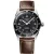 Longines Spirit Zulu Time men's watch L3.802.4.53.2, black dial, brown leather strap