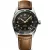 Longines Spirit Zulu Time men's watch L3.802.4.63.2, green dial, brown leather strap