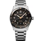 Longines Spirit Zulu Time men's watch L3.812.4.50.6, black dial, silver stainless steel strap