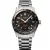 Longines Spirit Zulu Time men's watch L3.812.4.50.6, black dial, silver stainless steel strap