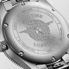 Longines Spirit Zulu Time men's watch L3.812.4.50.6, black dial, silver stainless steel strap