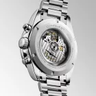 Longines Conquest Chronograph men's watch L3.835.4.32.6, gold dial, silver stainless steel strap