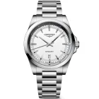 Longines Conquest men's watch L3.860.4.12.6, white dial, silver stainless steel strap