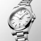Longines Conquest men's watch L3.860.4.12.6, white dial, silver stainless steel strap