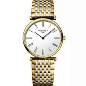Longines La Grande Classique women's watch L4.512.2.11.7, white dial, gold stainless steel strap