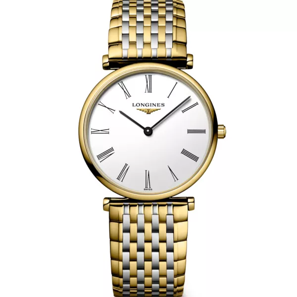 Longines La Grande Classique women's watch L4.512.2.11.7, white dial, gold stainless steel strap