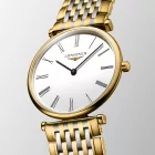 Longines La Grande Classique women's watch L4.512.2.11.7, white dial, gold stainless steel strap