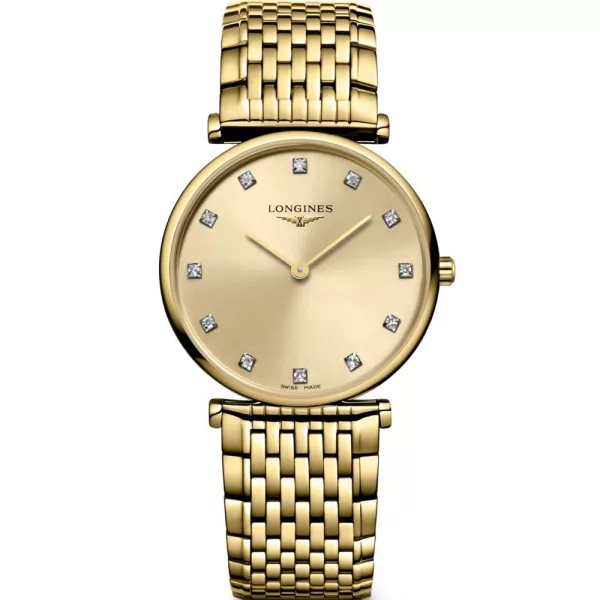 Longines La Grande Classique women's watch L4.512.2.37.8, gold stainless steel strap