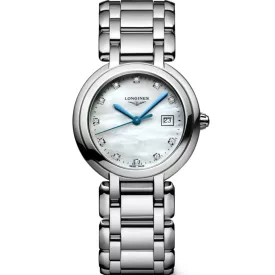 Longines Primaluna women's watch L8.120.4.87.6, silver stainless steel strap