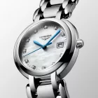 Longines Primaluna women's watch L8.120.4.87.6, silver stainless steel strap