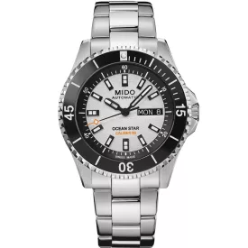 Mido Ocean Star 200 men's watch M026.930.11.011.00, silver dial, silver stainless steel strap