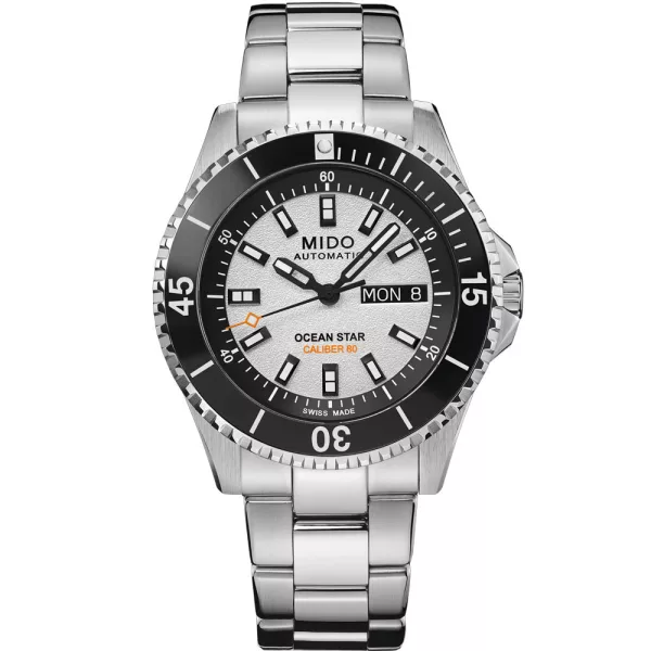 Mido Ocean Star 200 men's watch M026.930.11.011.00, silver dial, silver stainless steel strap