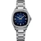 Mido Multifort TV 35 women's watch M049.307.11.041.00, blue dial, silver stainless steel strap