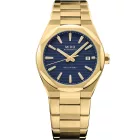 Mido Multifort 8 One Crown men's watch M055.507.33.041.00, blue dial, gold stainless steel strap