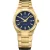 Mido Multifort 8 One Crown men's watch M055.507.33.041.00, blue dial, gold stainless steel strap