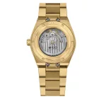 Mido Multifort 8 One Crown men's watch M055.507.33.041.00, blue dial, gold stainless steel strap