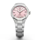 Baume & Mercier Riviera women's watch M0A10675, pink dial, silver stainless steel strap