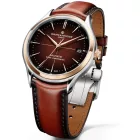 Baume & Mercier Clifton Baumatic men's watch M0A10713, brown dial, brown leather strap