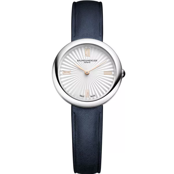 Baume & Mercier Joia women's watch M0A10847, silver dial, blue leather strap