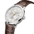 Baume & Mercier Classima men's watch M0A10853, silver dial, brown leather strap