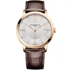Baume & Mercier Classima men's watch M0A10857, silver dial, brown leather strap