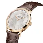 Baume & Mercier Classima men's watch M0A10857, silver dial, brown leather strap