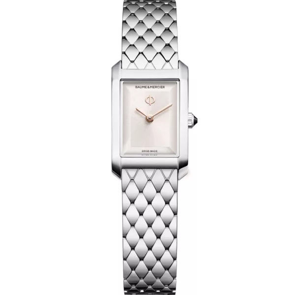Baume & Mercier Hampton women's watch M0A10860, silver dial, silver stainless steel strap