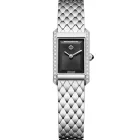 Baume & Mercier Hampton women's watch M0A10862, black dial, silver stainless steel strap