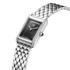 Baume & Mercier Hampton women's watch M0A10862, black dial, silver stainless steel strap