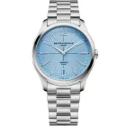Baume & Mercier Clifton men's watch, blue dial, silver stainless steel strap