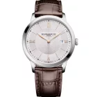Baume & Mercier Classima men's watch M0A10882, silver dial, brown leather strap