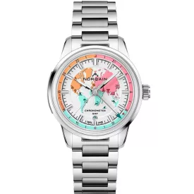 Norqain Freedom GMT Enjoy Life Holiday Limited Edition men's watch N2100.22S02.W01.S01, silver stainless steel strap
