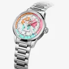Norqain Freedom GMT Enjoy Life Holiday Limited Edition men's watch N2100.22S02.W01.S01, silver stainless steel strap