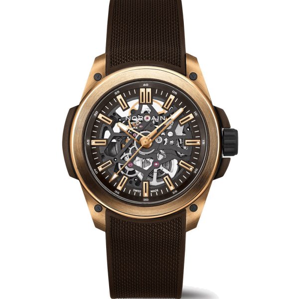 Norqain Wild ONE Skeleton 42mm Gold men's watch N3000.07G04.N01.R01